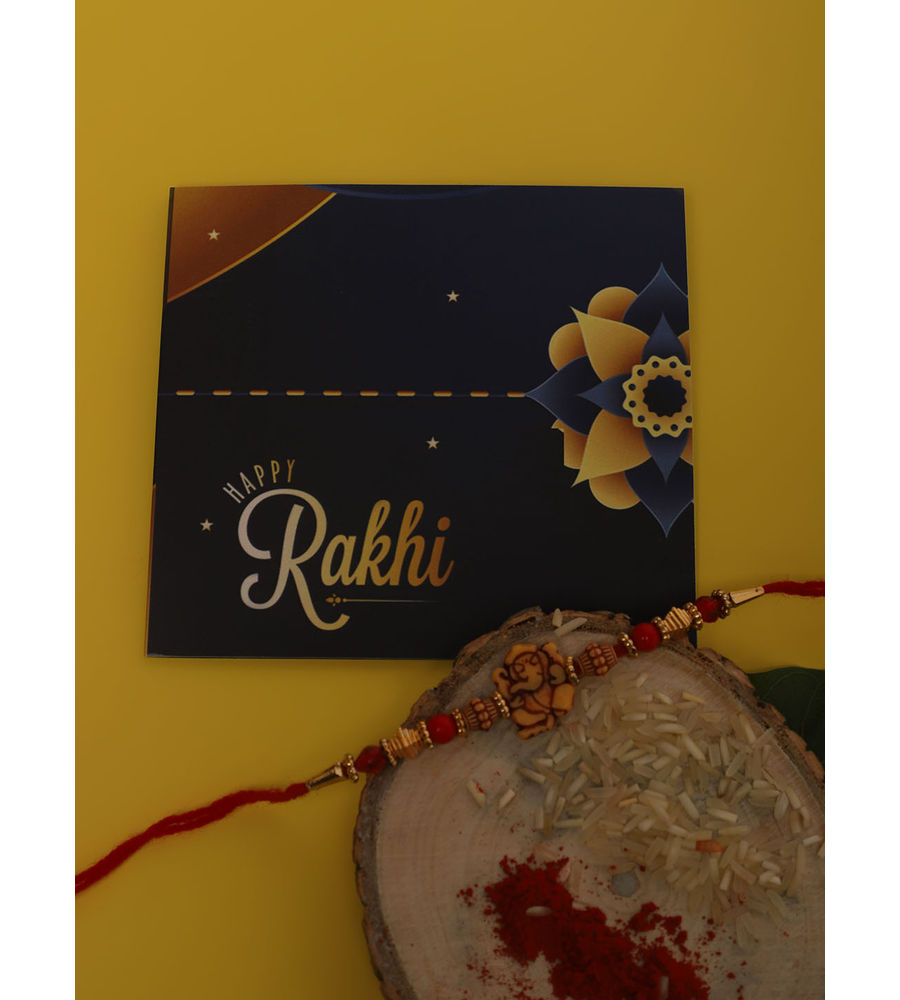 YouBella 2 Rakhi and 2 Greeting Card Combo for Brother (Multi-Colour) (YBRK_91)